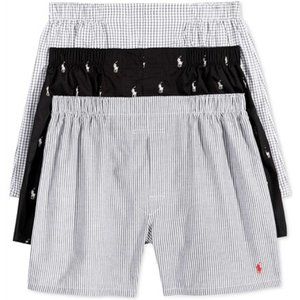 Men's Polo Ralph Lauren 3-Pack Woven Cotton Boxer